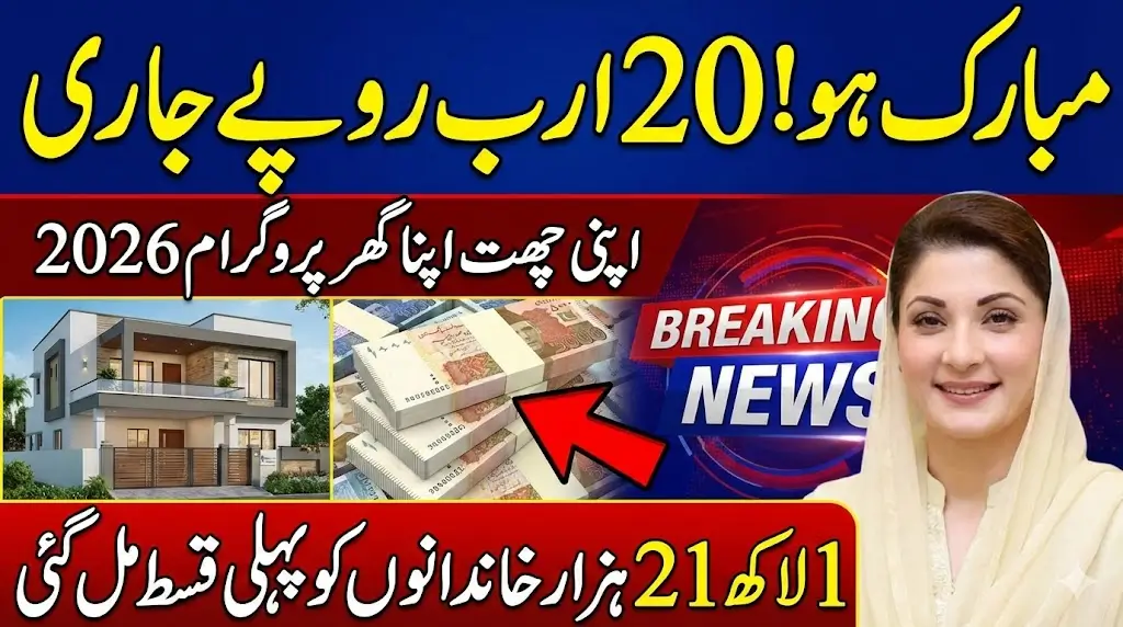 Apni Chhat Apna Ghar Programn 2026: Rs 20 Billion Released, Over 121,000 Families Benefit