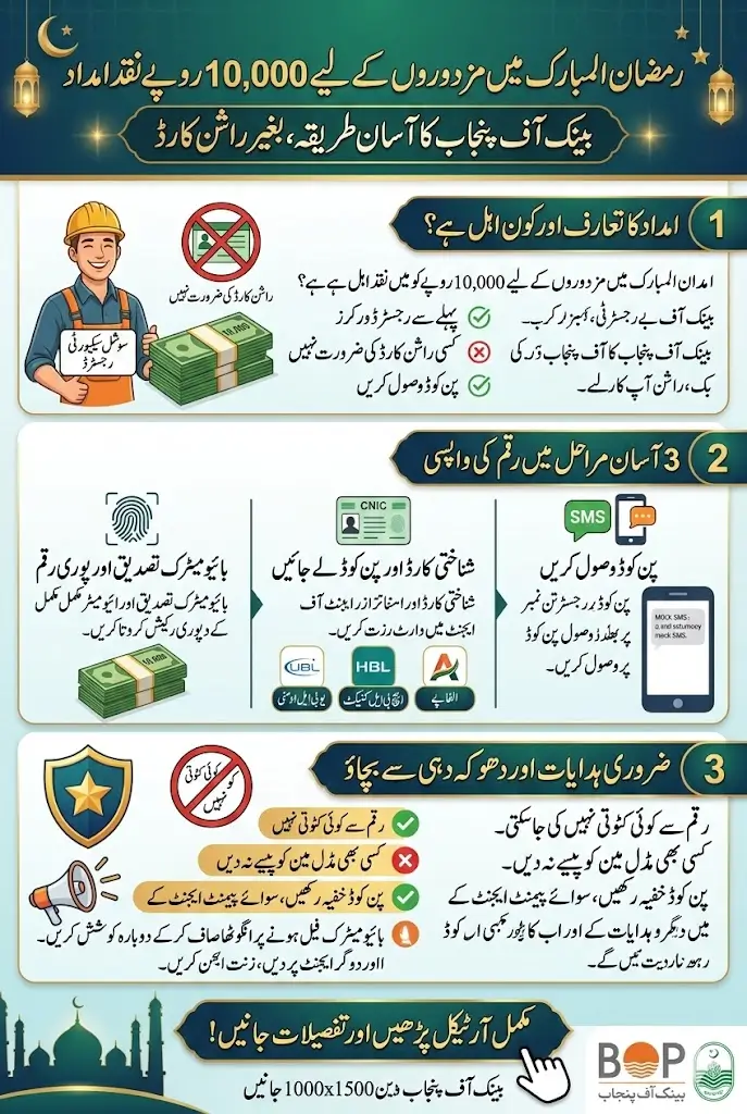 Good News: Bank of Punjab Finalizes Simple 3-Step Method to Withdraw Rs. 10000 Cash In Ramzan Without Ration Card