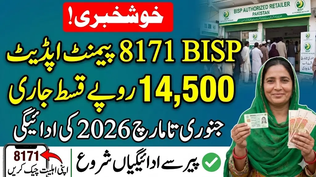 BISP 8171 March 2026 Payment Update: Rs. 14,500 Installment for Jan–Mar Released from Monday