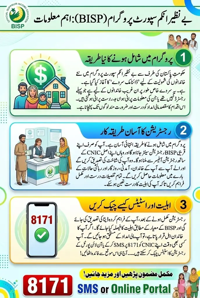 BISP Dynamic Survey Registration 2026: How New Families Can Join and Check Eligibility Through 8171