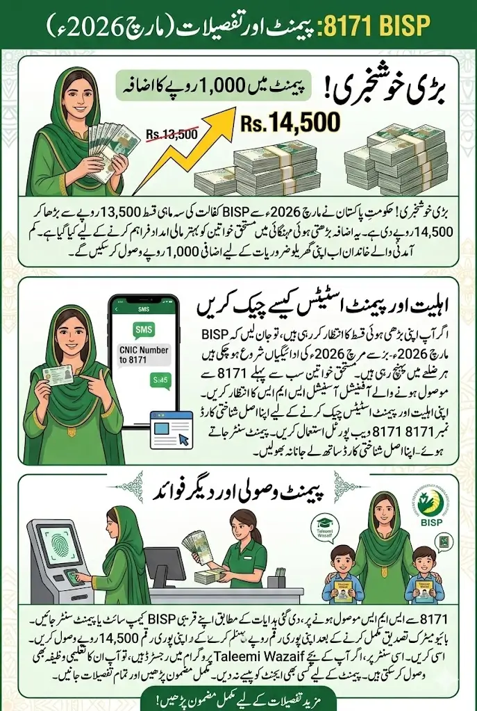 BISP Kafalat Rs. 14,500 Payment for Jan–March 2026 Released – Eligibility, Collection Method, and Complete Guide