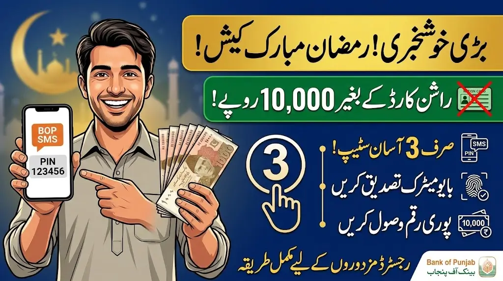 Good News: Bank of Punjab Finalizes Simple 3-Step Method to Withdraw Rs. 10,000 Cash In Ramzan Without Ration Card