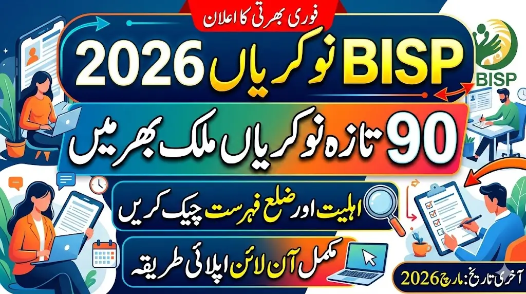 Fresh BISP Hiring 2026: 90 New Jobs Open Nationwide – Check Eligibility, District List & Complete Online Apply Method