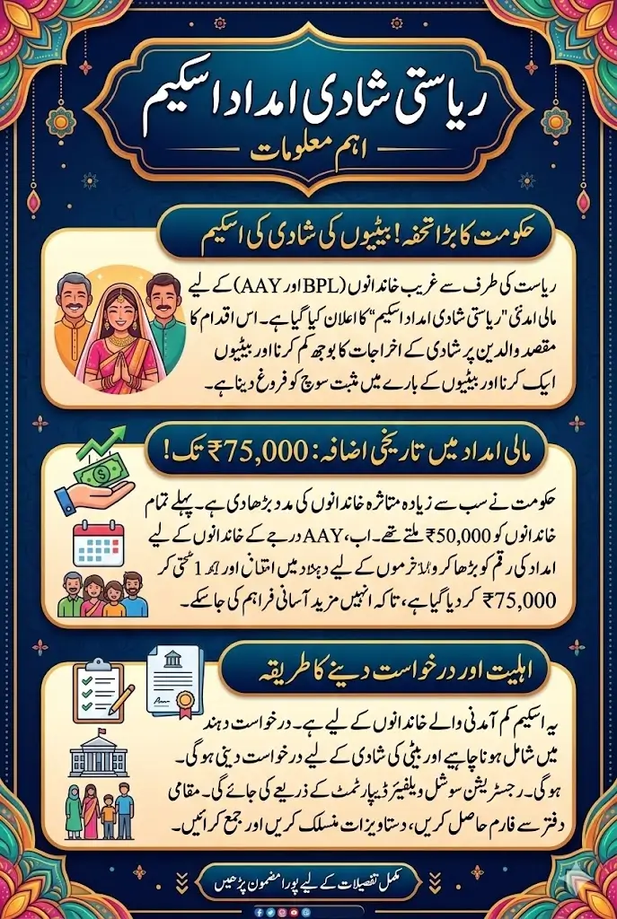 New State Marriage Assistance Scheme Announced – Poor Families Can Get ₹75,000 for Daughters’ Marriage