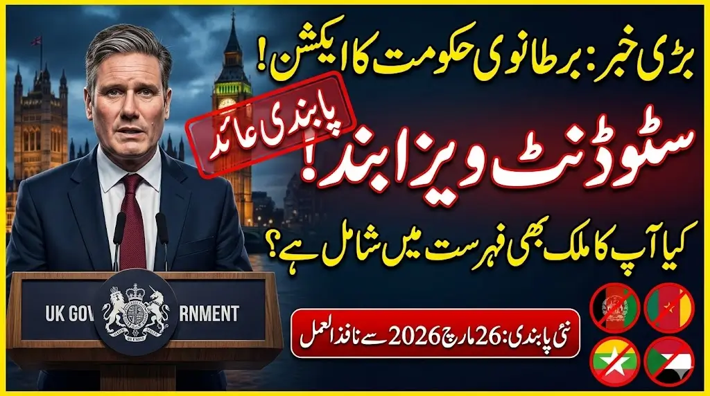 United Kingdom Announces UK Study Visa Ban 2026 for Four Countries – Full Details, Reasons & What Happens Next